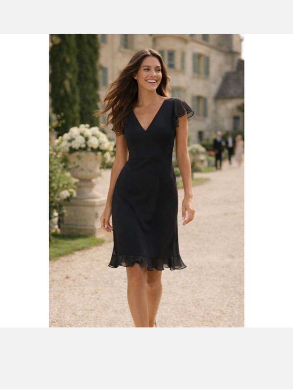 Brand New With Tags Jones Wear Black V-Neck Dress